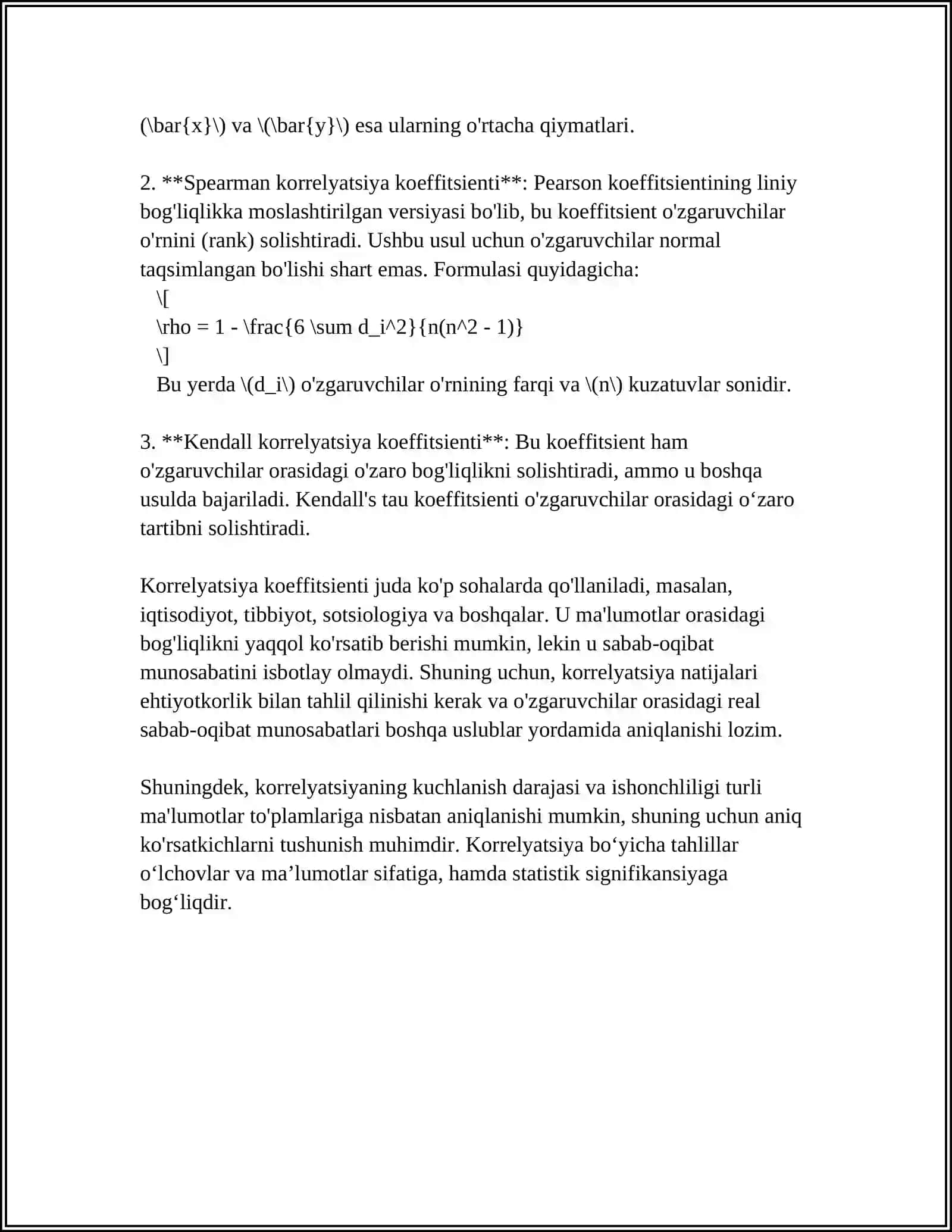 KORRELYASIYA KOEFFITSINETNI AMALDA QOʻLLANILISHI 4