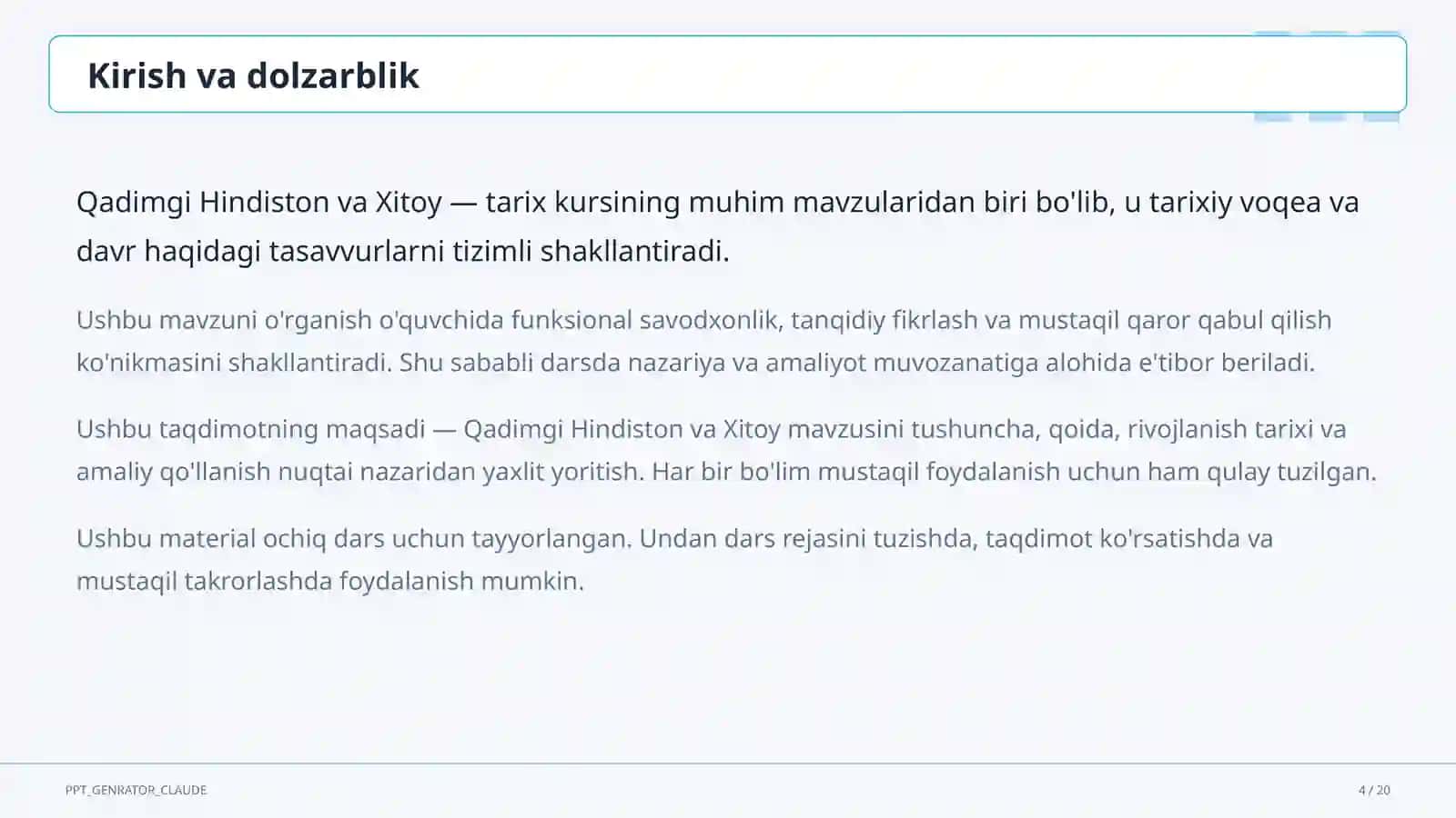 Qadimgi Hindiston va Xitoy (6-sinf) 4