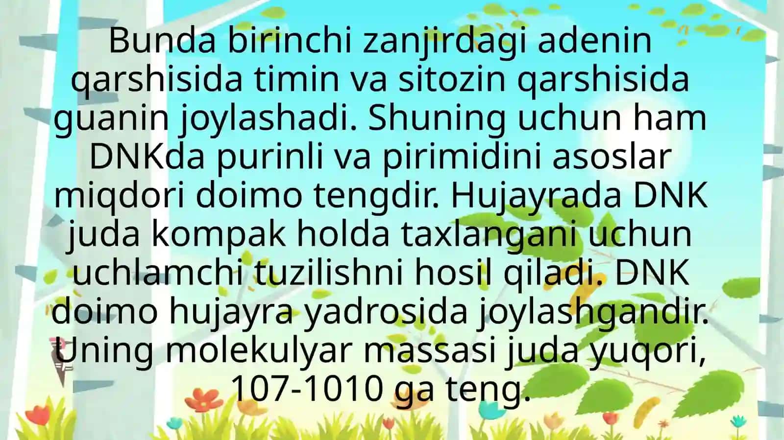 DNK NING OQSIL BIOSINTEZIDAGI ROLI. GENETIK INJENERIYA 4