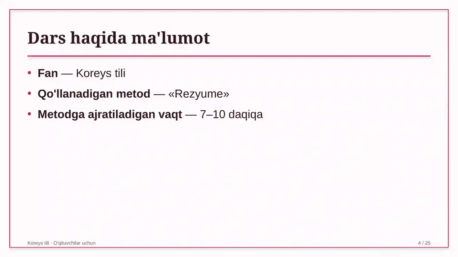 koreys tili darslarida rezyume metodidan foydalanish 9767 4