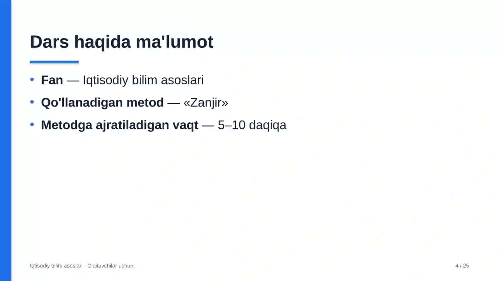 iqtisodiy bilim asoslari darslarida zanjir metodidan foydalanish 3614 4