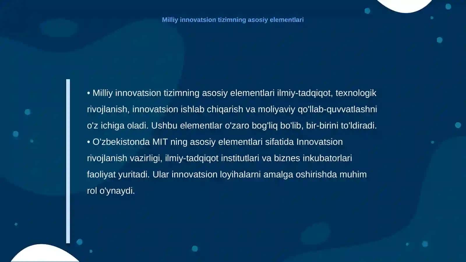 Milliy innovatsion tizim (MIT) – mamlakat iqtisodiy xavfsizligini ta’minlash omili sifatida 4
