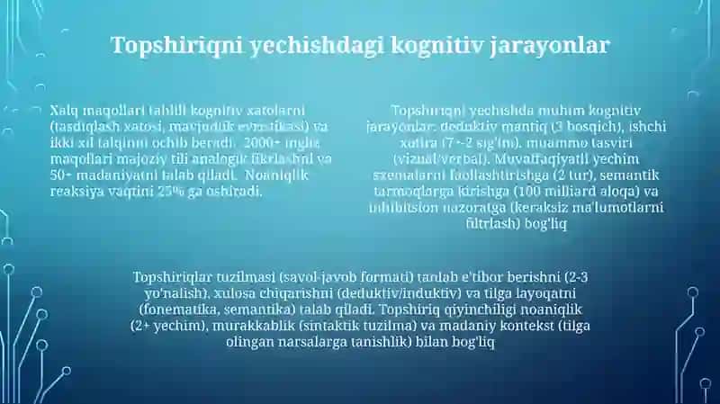 Xalq maqollari va topishmoqlarini tahlil qilish 4