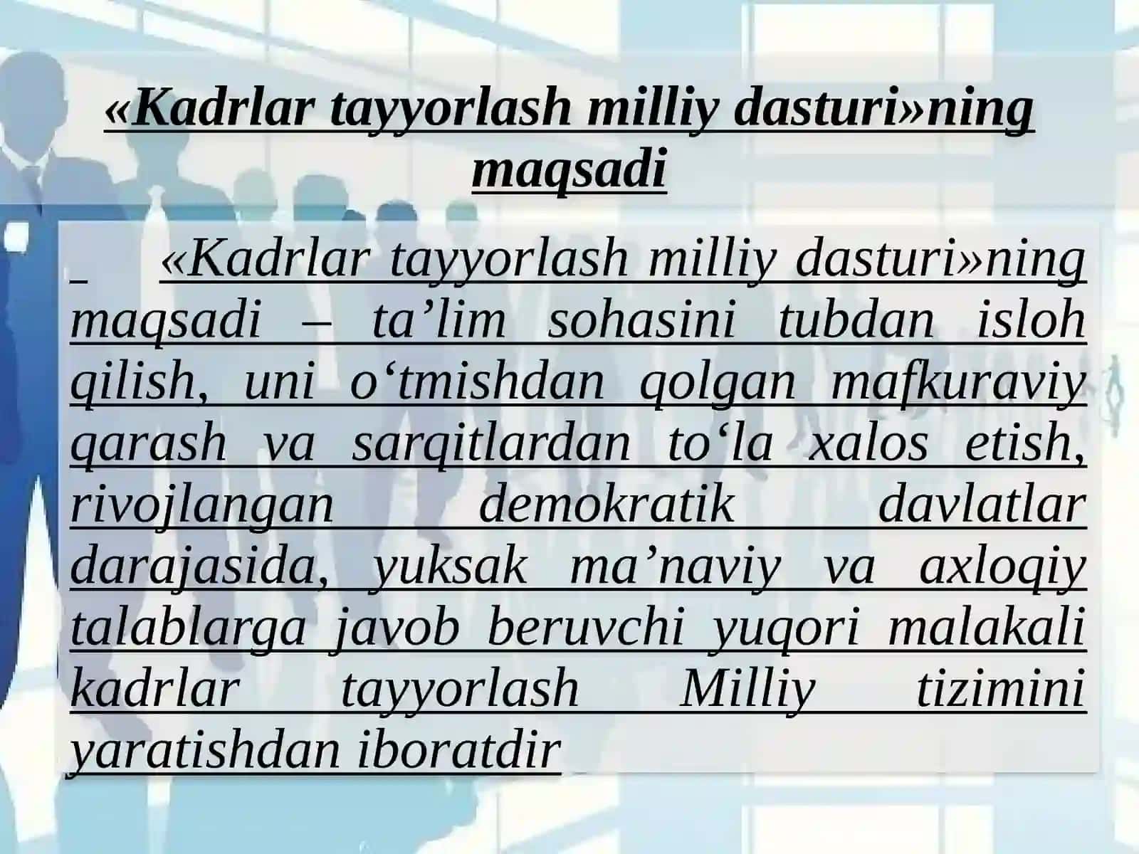 PEDAGOGIK KADRLARNI QAYTA TAYYORLASH VA MALAKASINI OSHIRISH TIZIMI 4