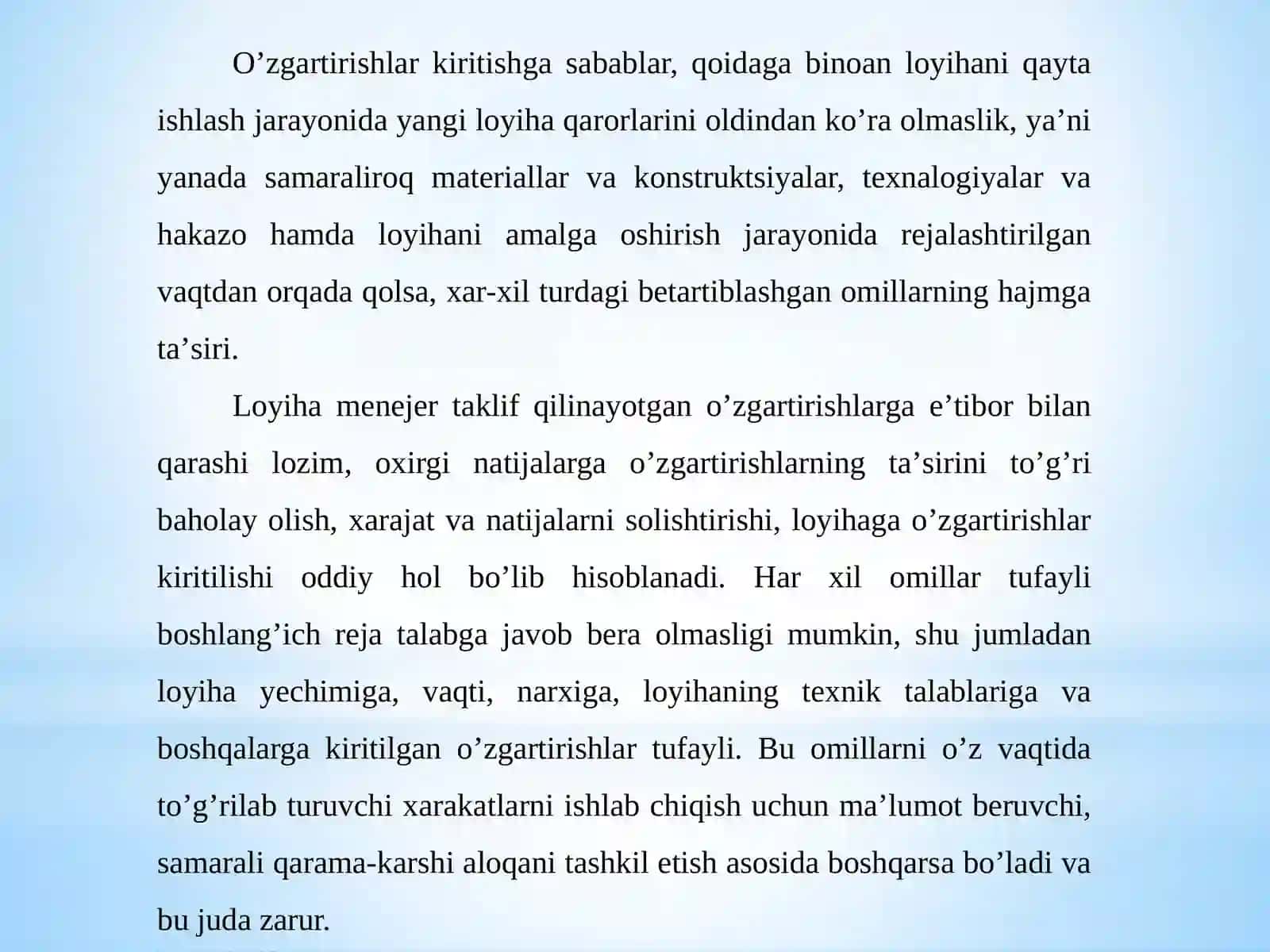 Loyihani boshqarish 4