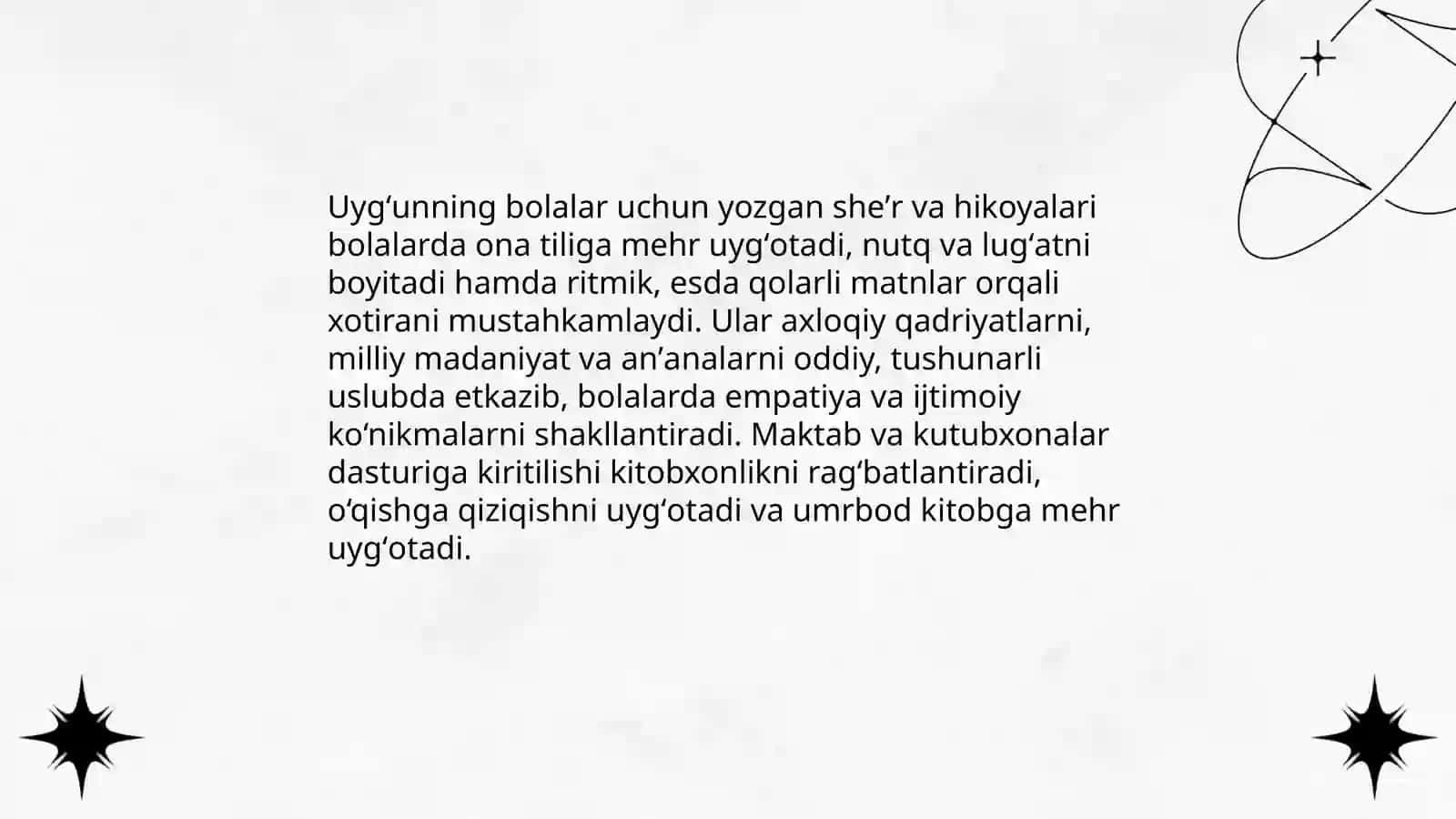 Uygʻun ijodi va bolalar kitobxonligi 4