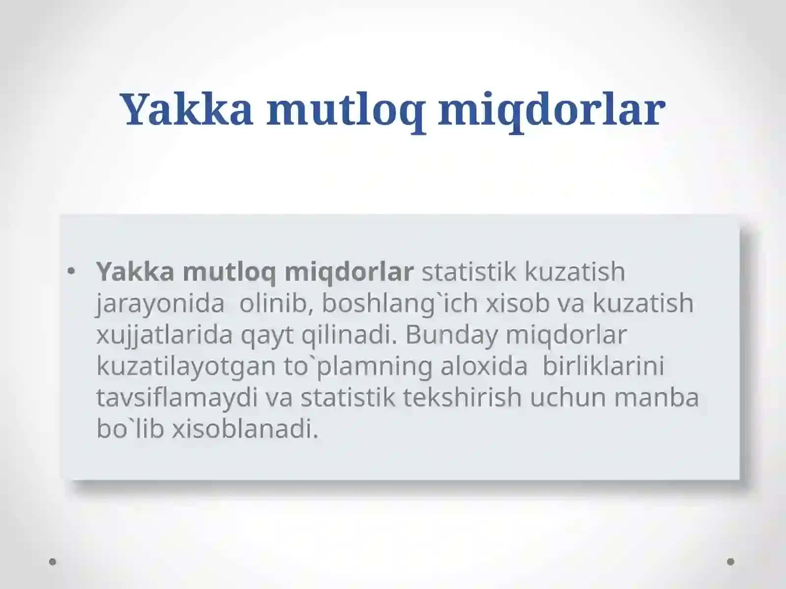 Mutloq va Nisbiy miqdorlar 4