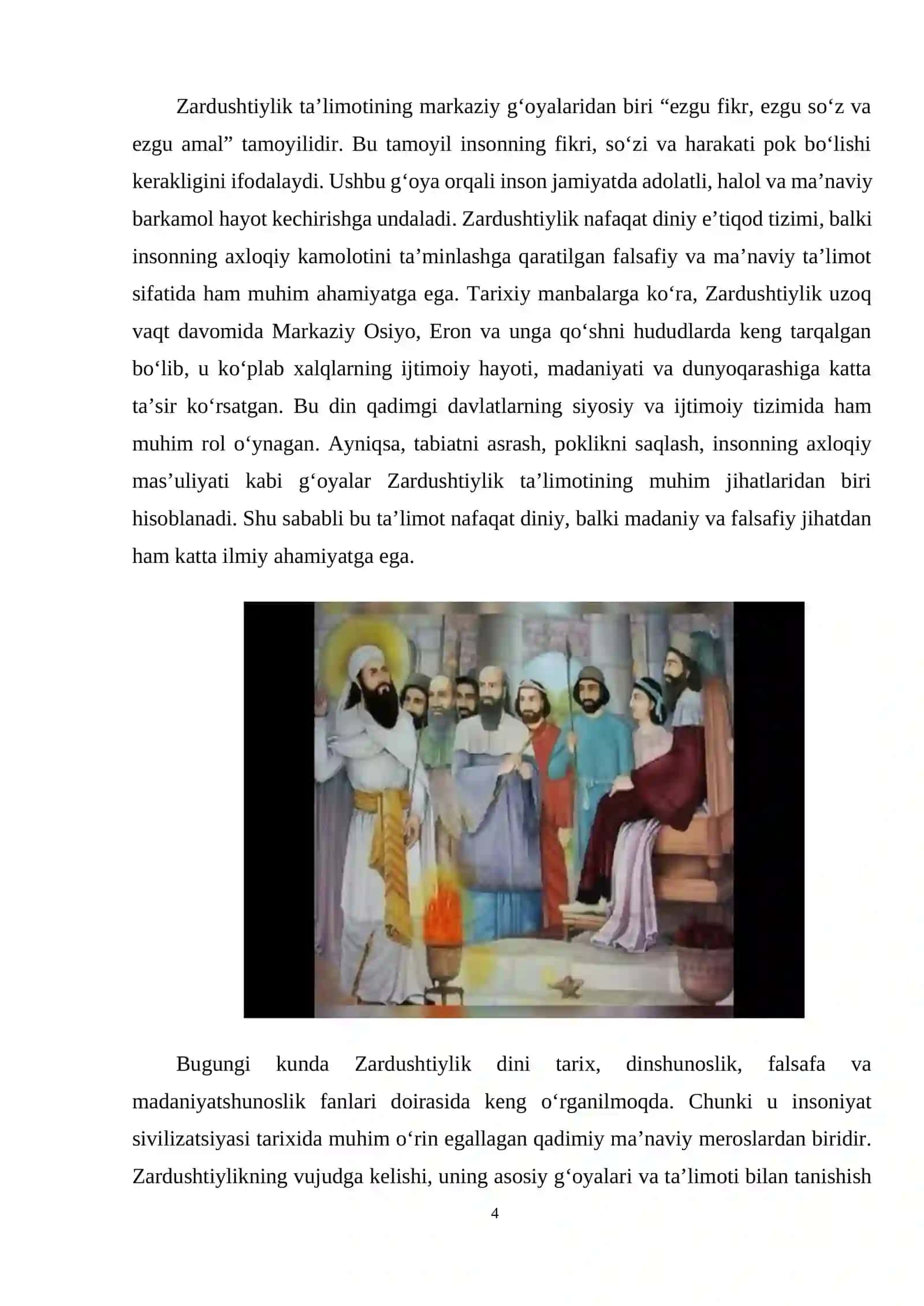 Zardushtiylikning vujudga kelishi va ta’limoti 4