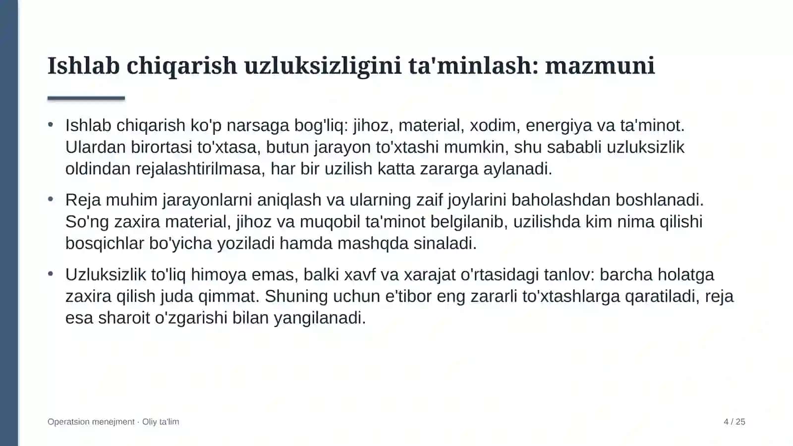 gidrometeorologiya xizmatida ishlab chiqarish jarayonining uzluksizligini ta'minlash 4055 4