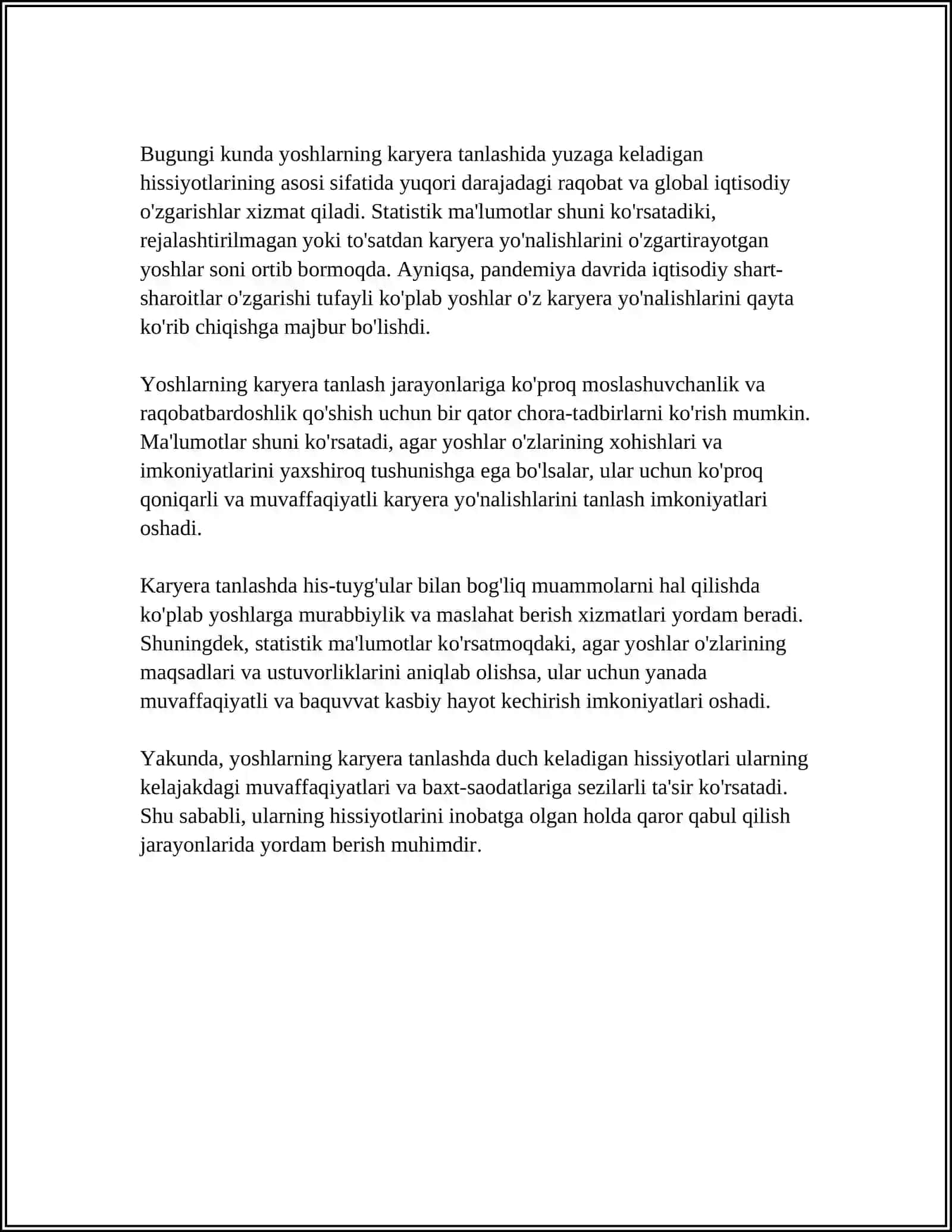 YOSHLARNI KASBGA YO’LLASHDA ULARNING TUYG’ULARI VA ULARNI HISOBGA OLISH 4