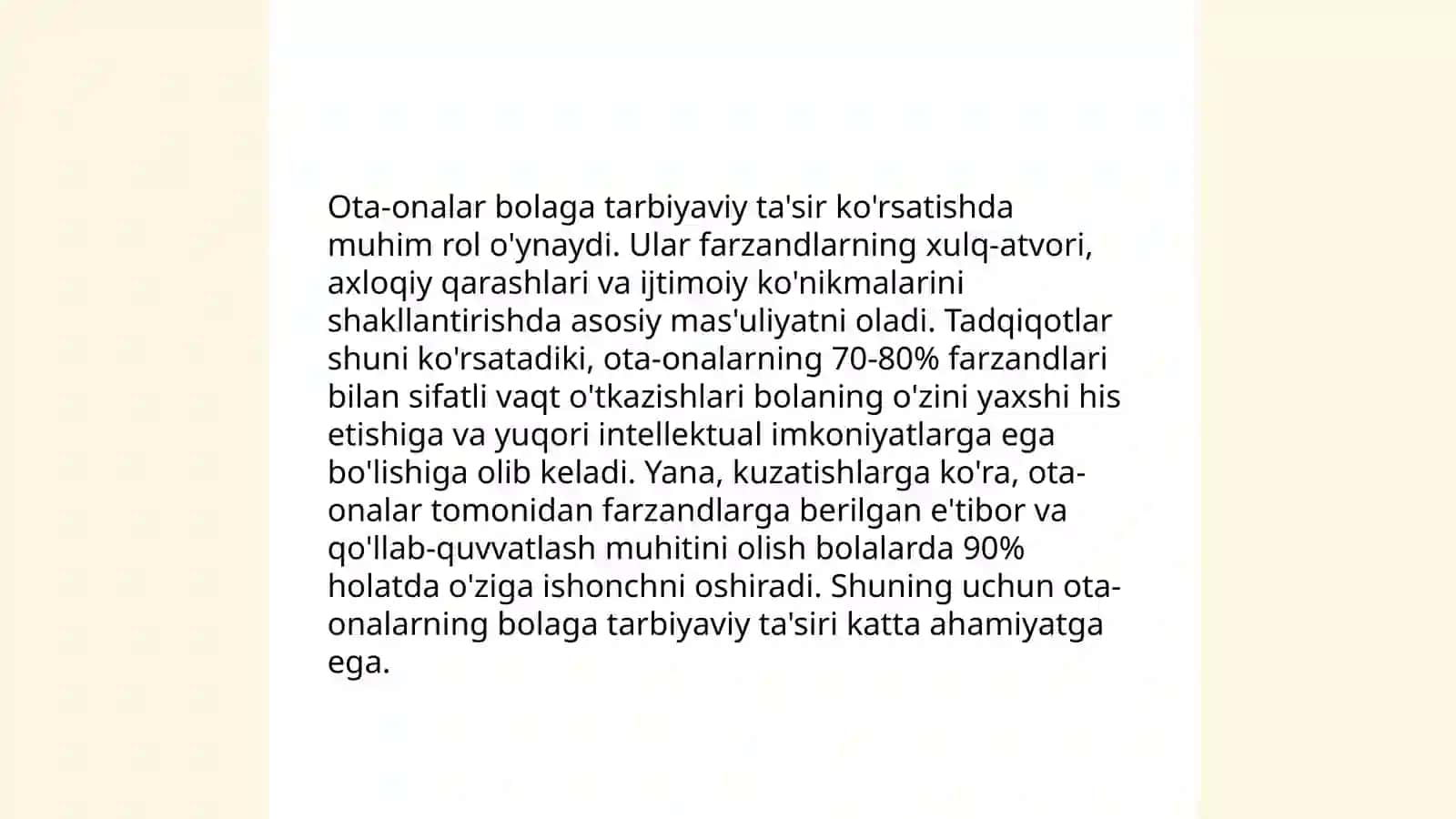 Xorijda oila va oilada bola tarbiyasiga munosabat 4