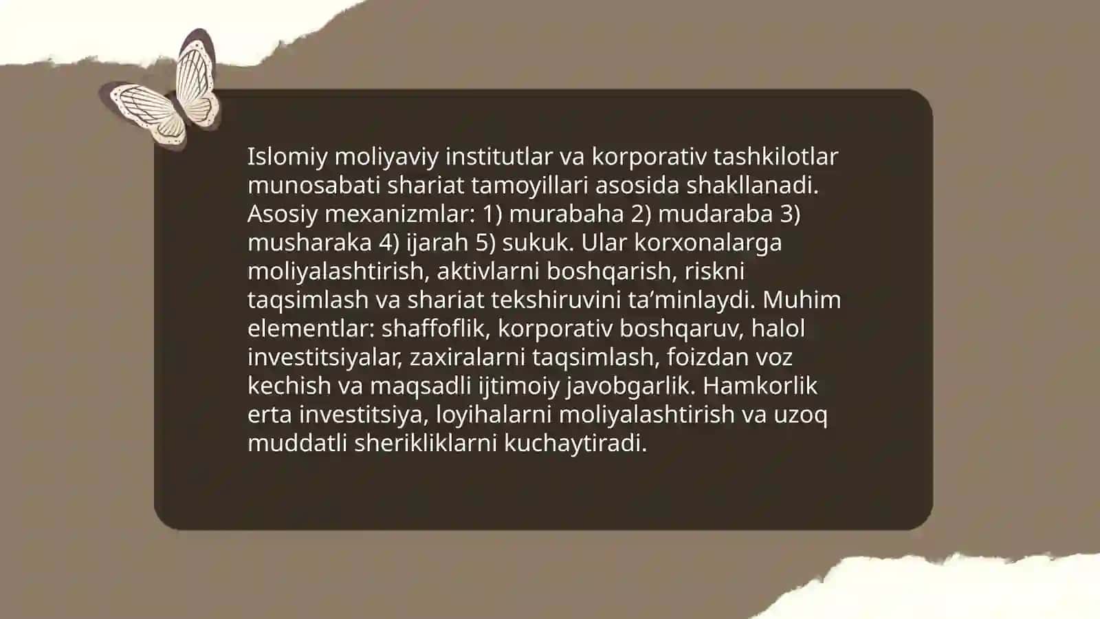 Musulmon mamlakatlarida korporativ tashkilotlar 4