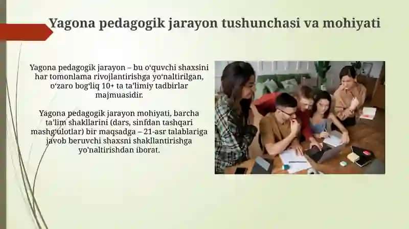 Talabalar jamoasi - yagona pedagogik jarayonning asosiy shakli 4
