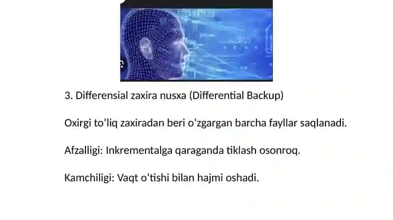 Zaxira nusxa olish usullari 4