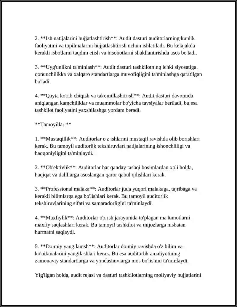 AUDITNING UMUMIY REJASI VA DASTURINI TUZISH 4