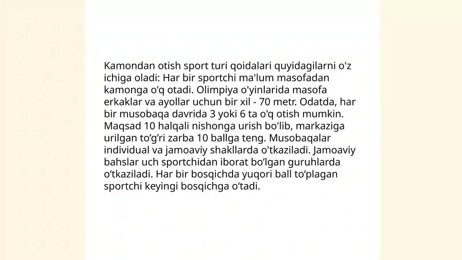 Kamondan otish musobaqalarni tashkil etish va oʻtkazish 4