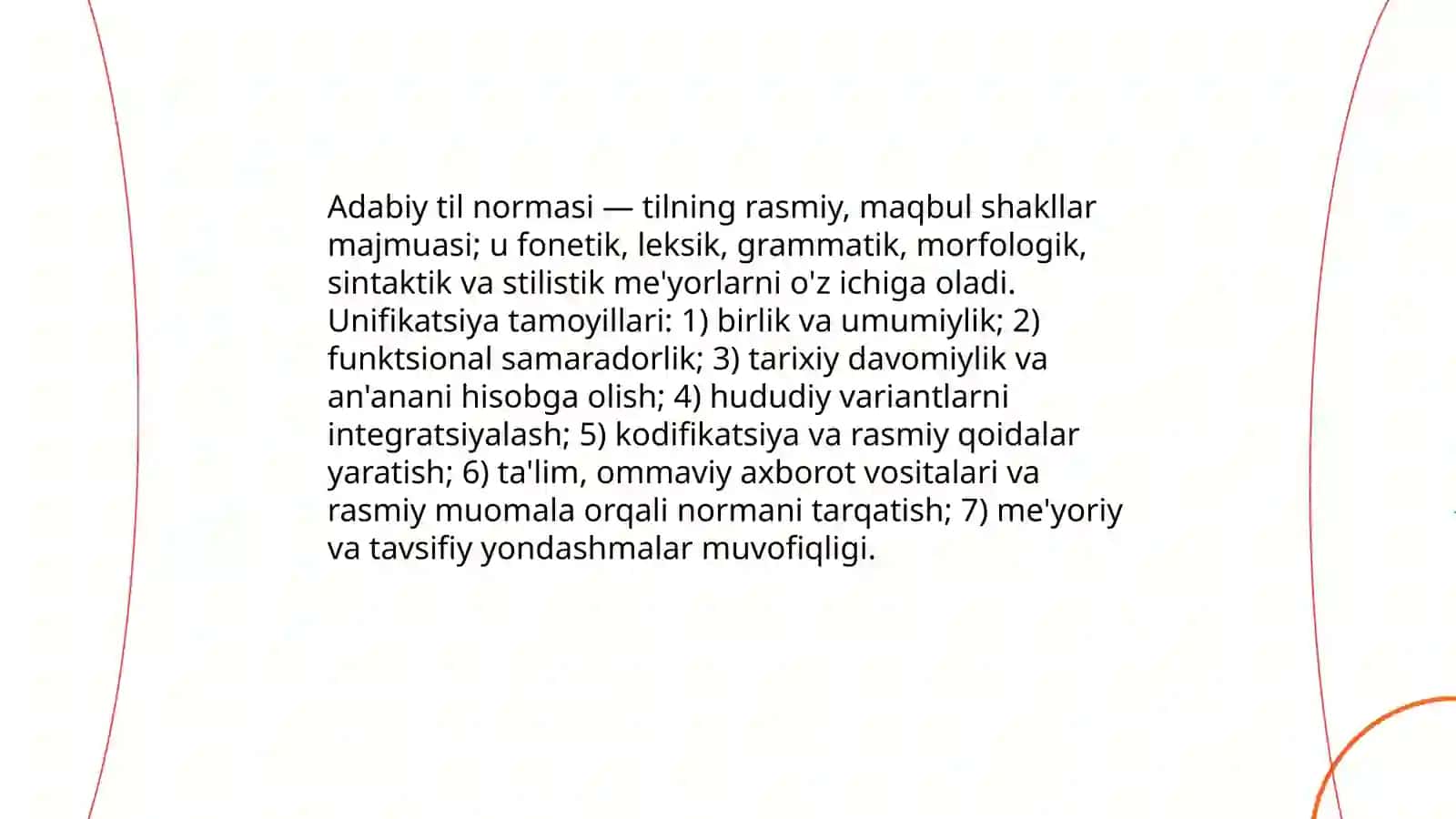 O'zbek adabiy tili, uning me'yorlari. O'zbek tilining asosiy imlo qoidalari 4