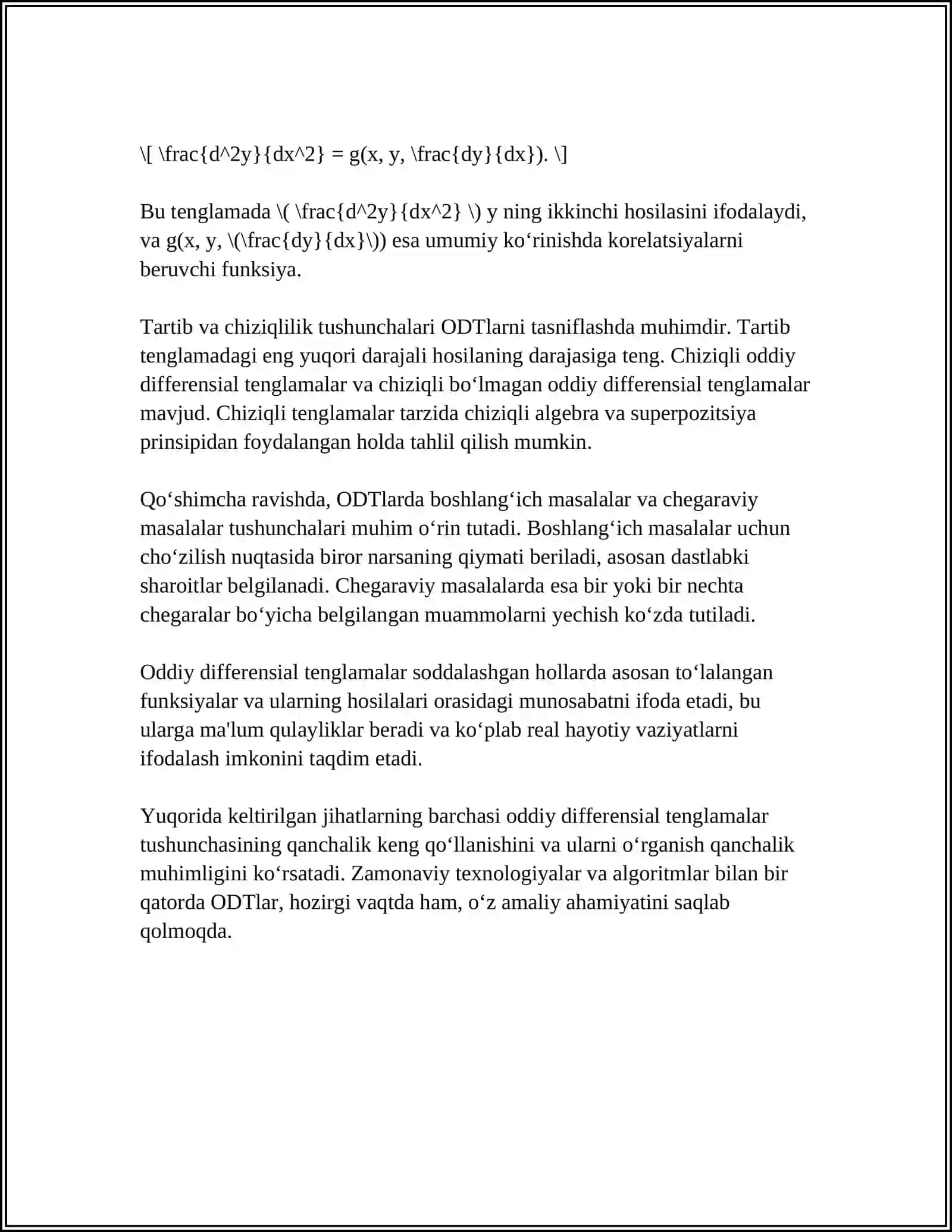 ODDIY DIFFERENSIAL TENGLAMALAR 4