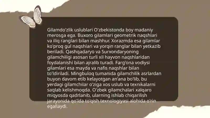 Gilamdo'zlik 4