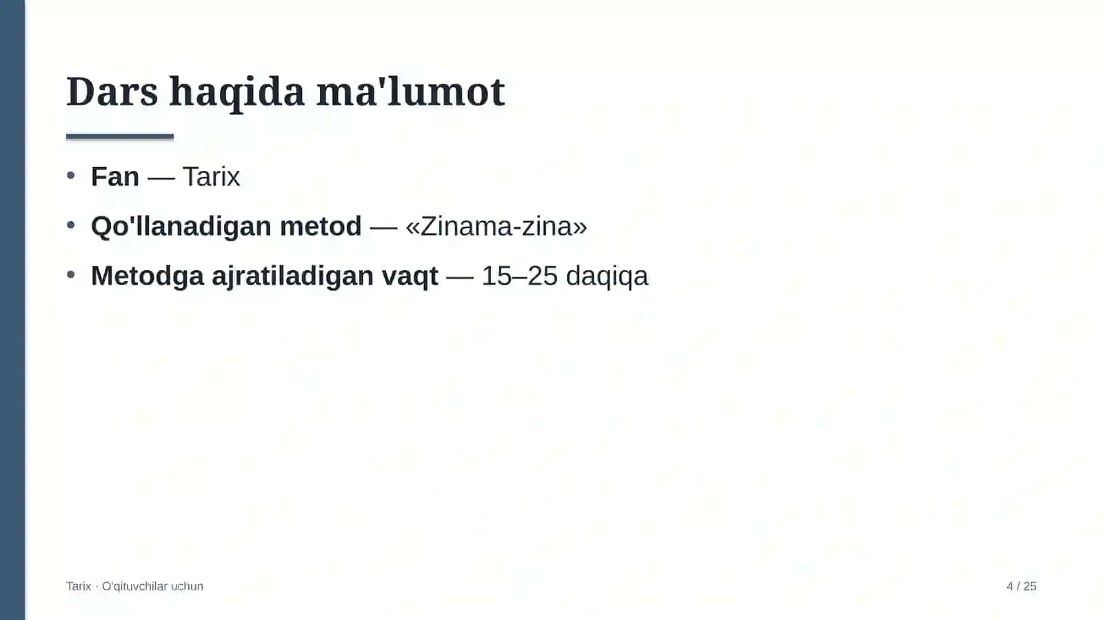 tarix darslarida zinama zina metodidan foydalanish 1399 4
