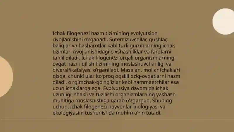 Odamning hazm tizimi filogenezi va buzilishlari 4