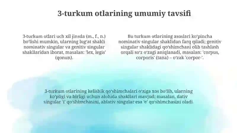 Otlarning 3-turlanishi 4