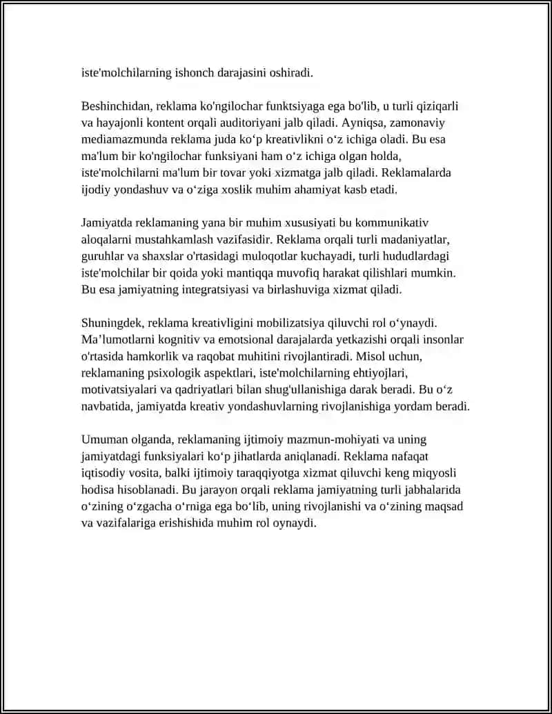 REKLAMANING IJTIMOIY MAZMUN-MOHIYATI 4