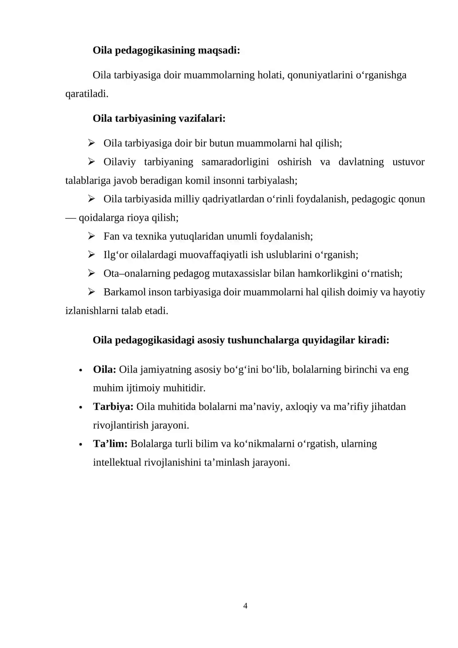 Oila pedagogikasi 4