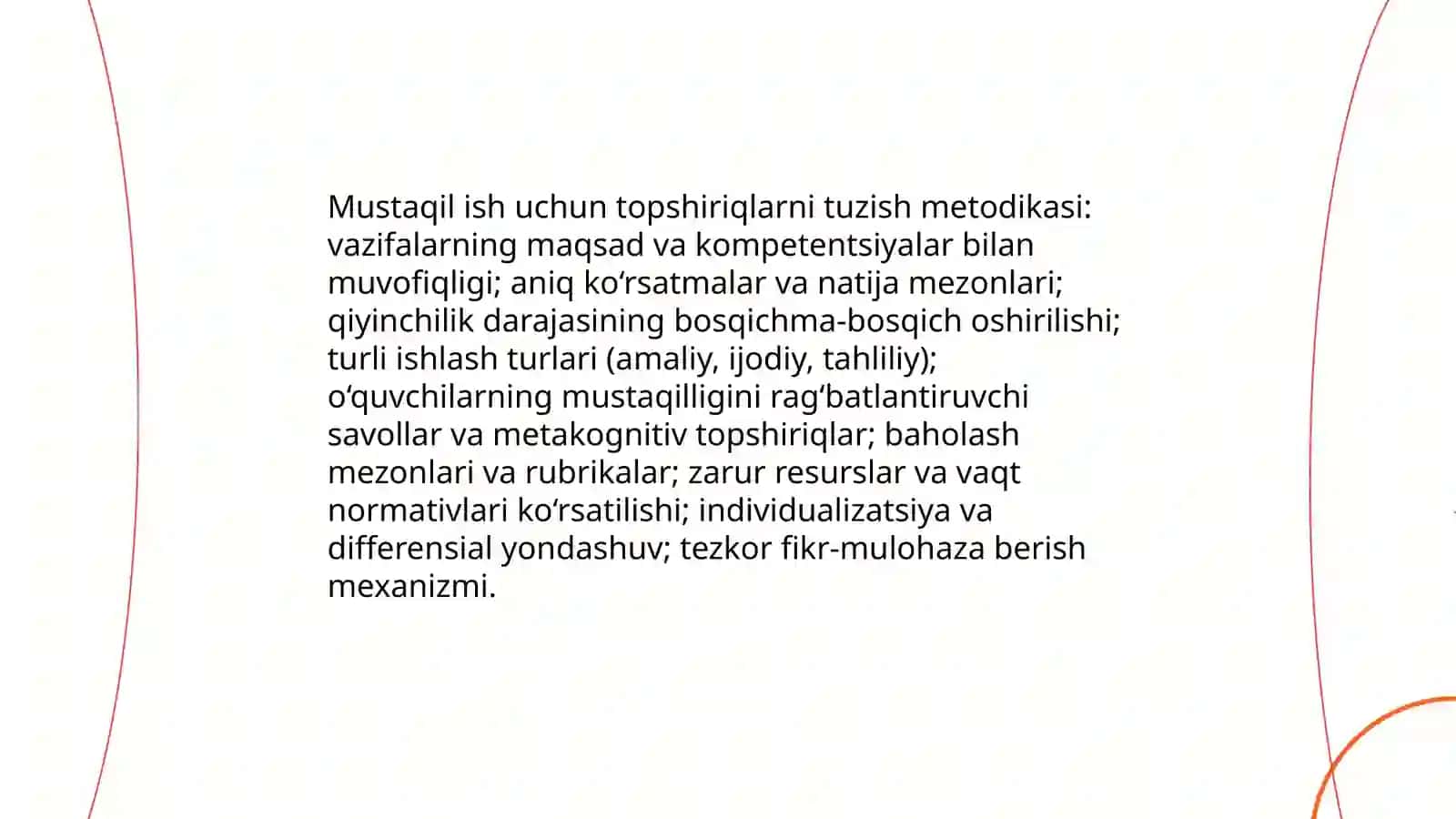 O‘quvchilarning mustaqil ishlarini tashkil etish 4