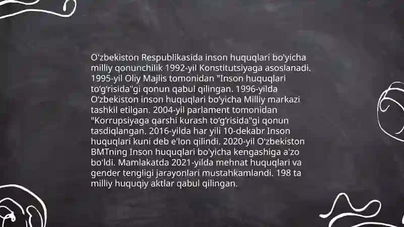 Yangi O'zbekistonda inson haq- huquqlari va erkinliklari kafolatining yaratilishi 4