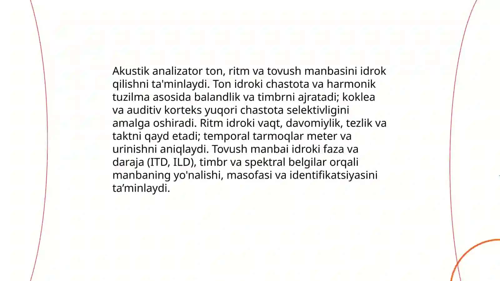 Etakchi analizatorlarga ko'ra sensor perseptiv jarayonlar turlari 4