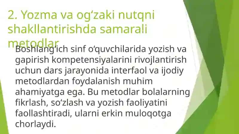 Boshlang‘ich sinf o‘quvchilarini kreativlikka o'rgatish 4