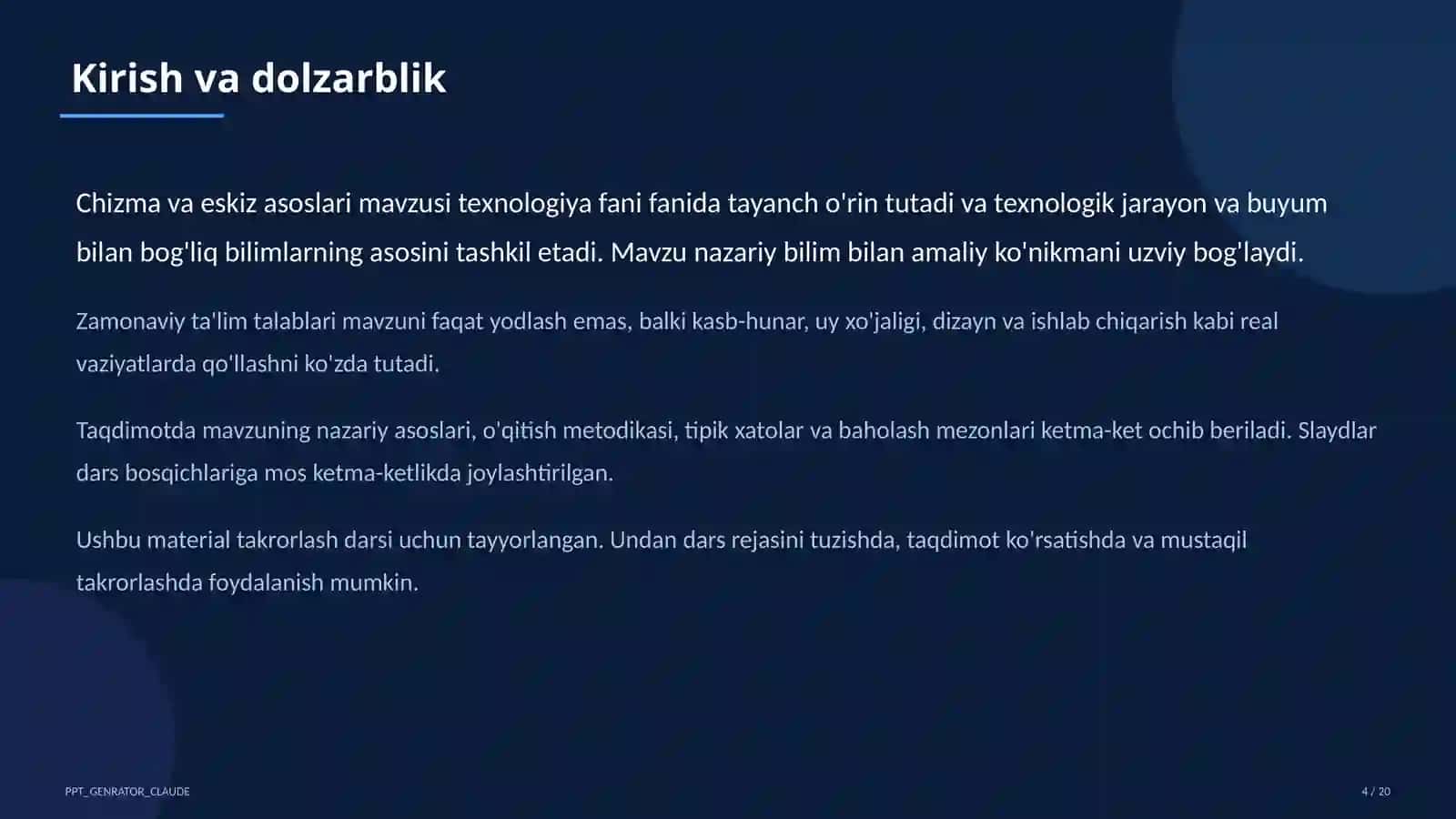 Chizma va eskiz asoslari (6-sinf) 4