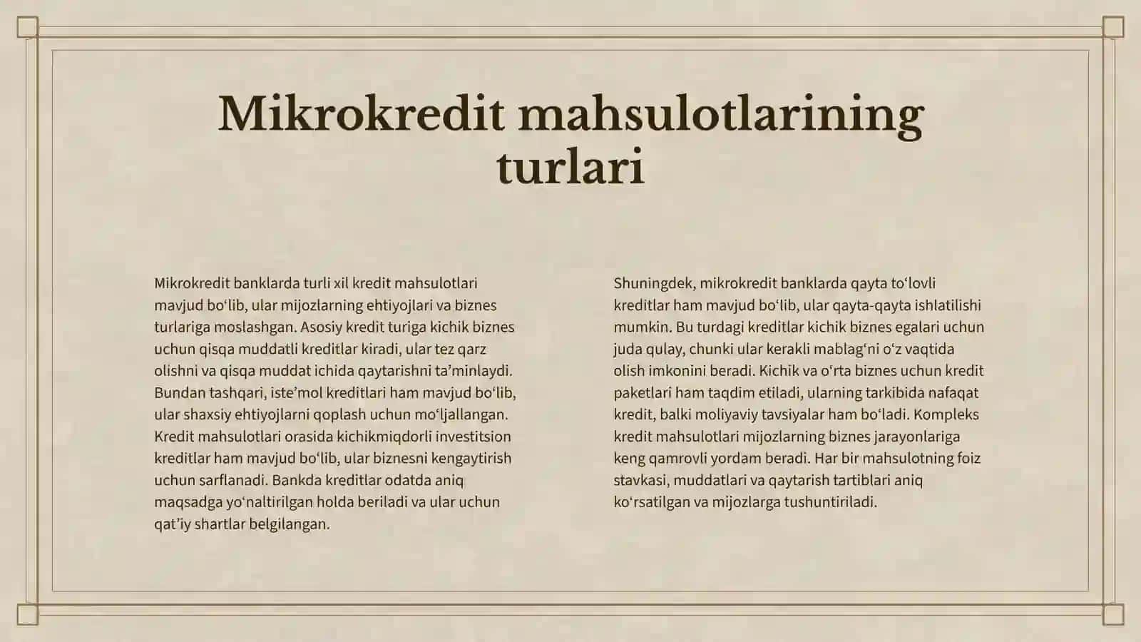 Mikrokredit Bankda 3 Haftalik Amaliyot 4