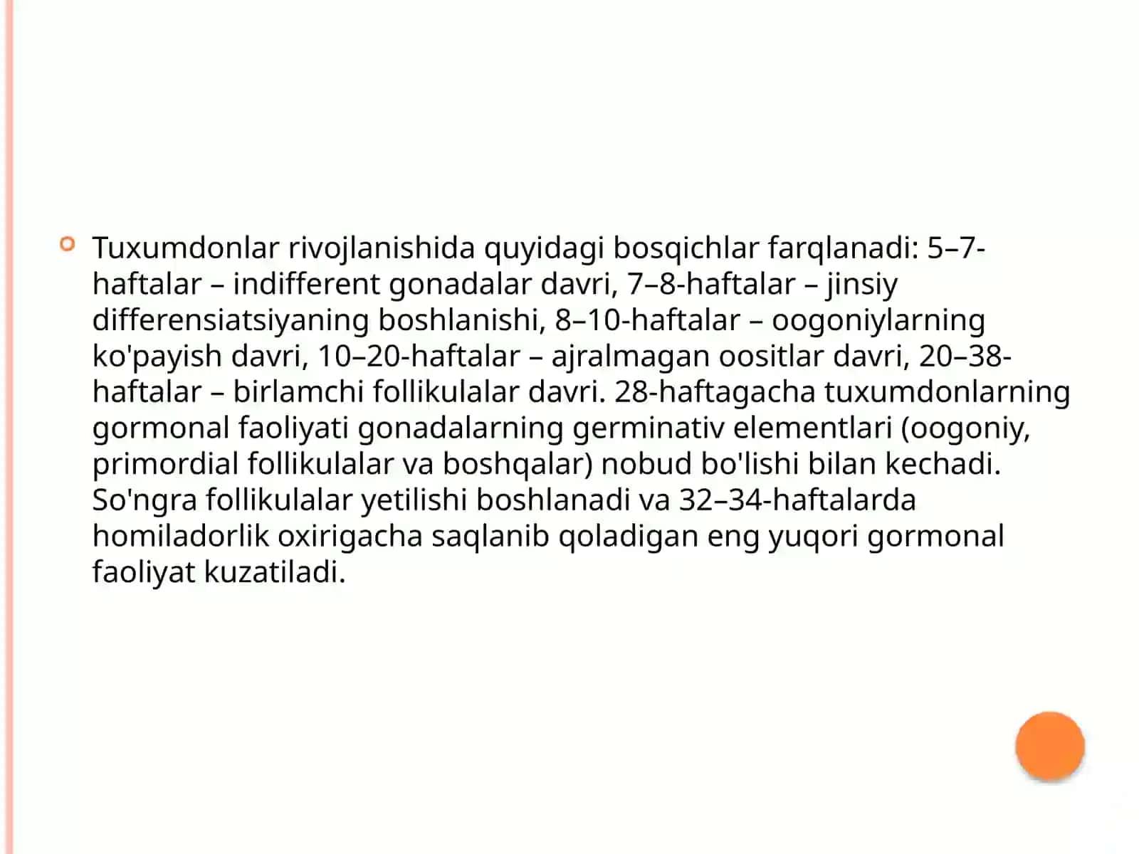 Ayollar reproduktiv tizimining rivojlanishi 4