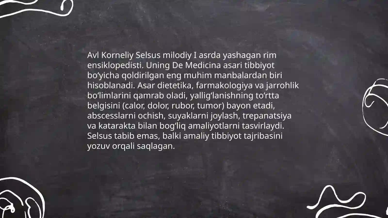 Qadimgi Rim tabiblari. Oʻrta asrlardagi Rim tabiblari. Tabiblarning faoliyati 4