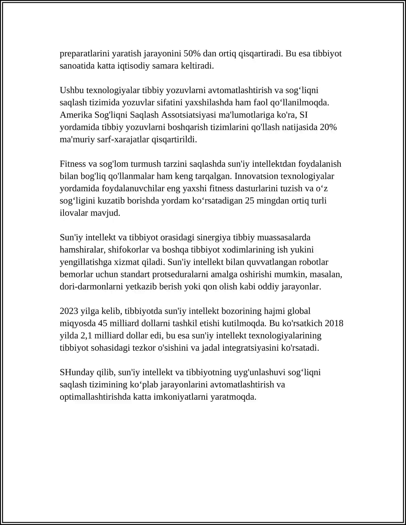 ZAMONAVIY TIBBIYOT TEXNOLOGIYALARI 4