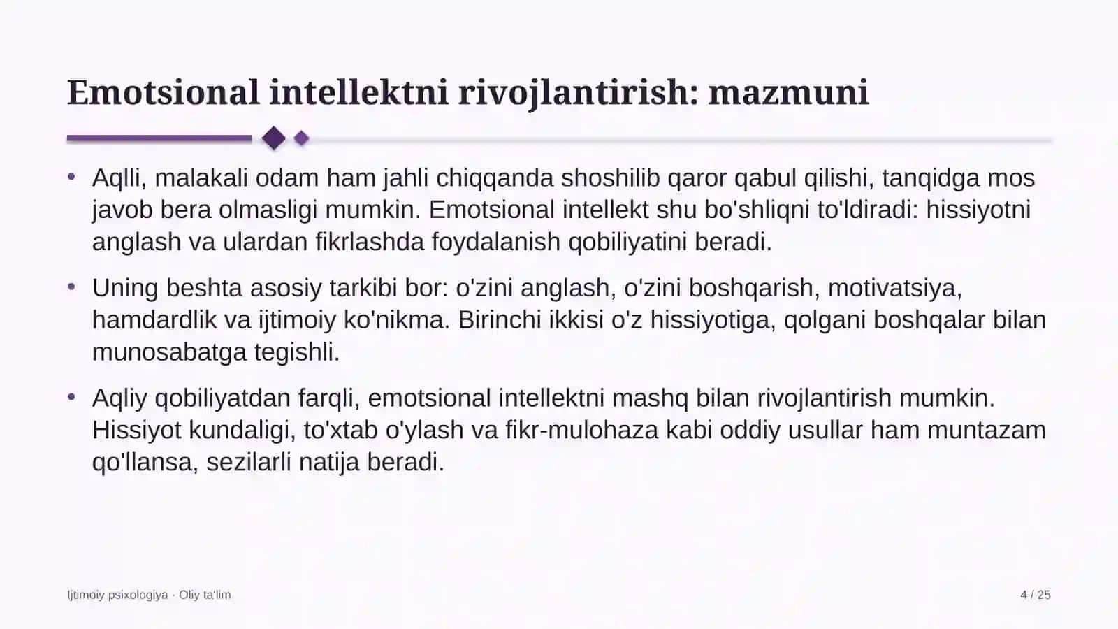 Eksport faoliyatida emotsional intellektni rivojlantirish 4