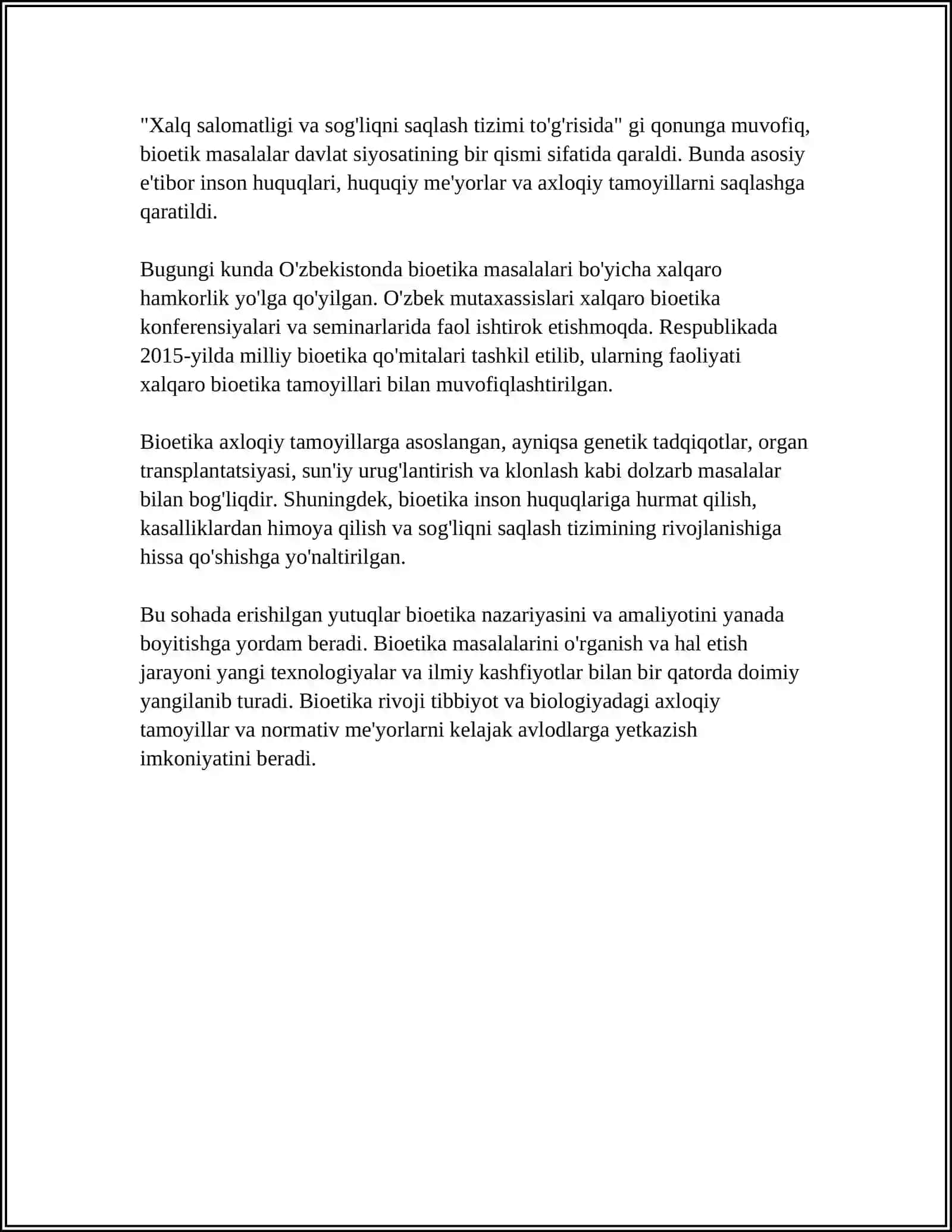 BIOETIKANING SHAKLLANISHIDA A.SHVEYSERNING FAOLIYATI VA ILMIY ISHLARINING AHAMIYATI 4