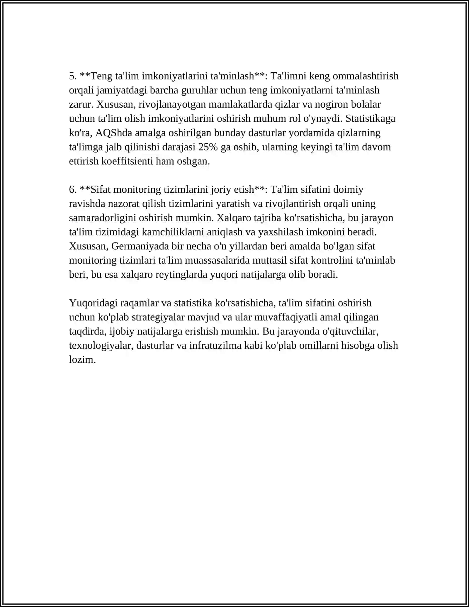 TARAQQIYOT STRATEGIYASIDATA’LIM SIFATINI OSHIRISHBO‘YICHA BELGILANGAN VAZIFALAR 4