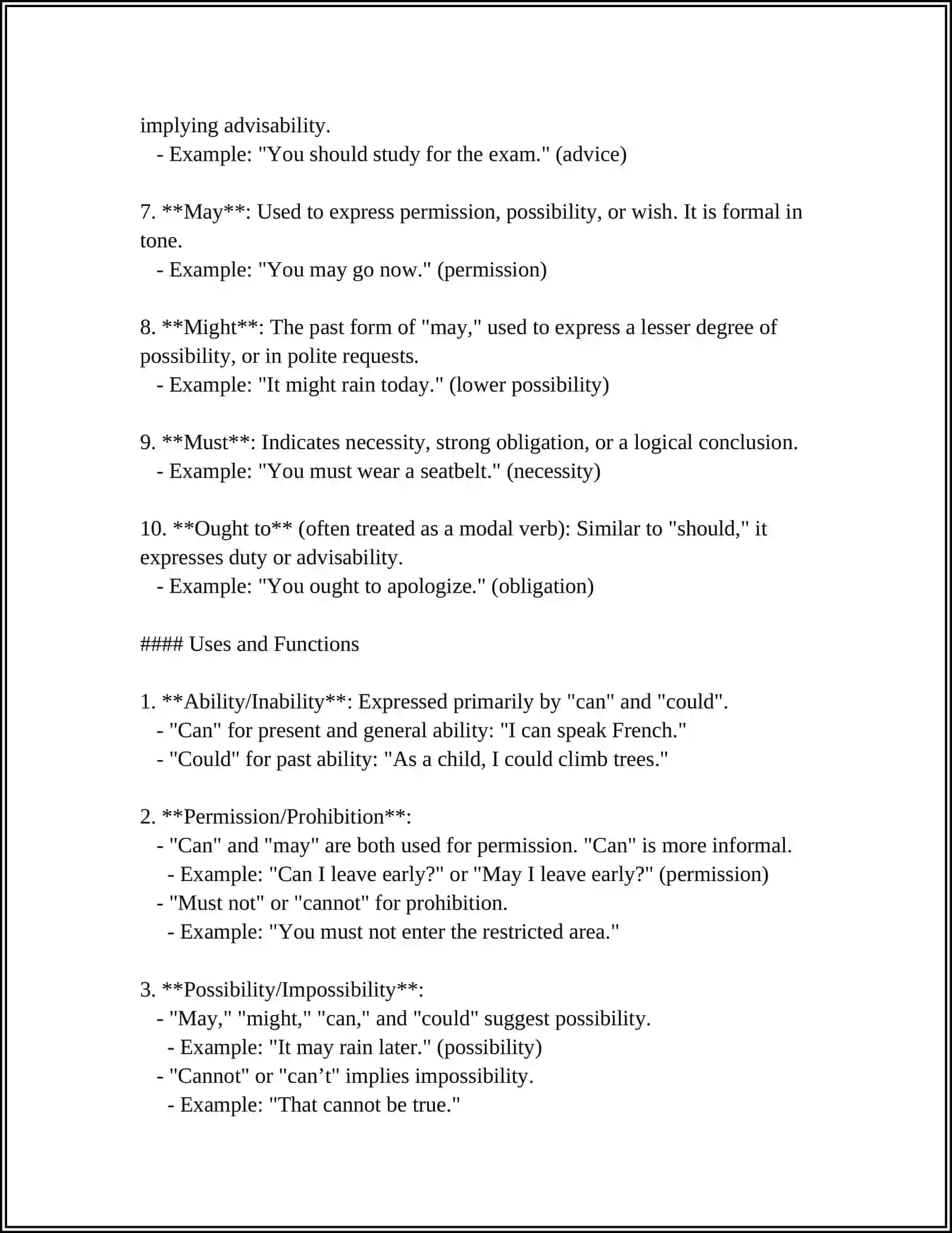 MODAL VERBS 4