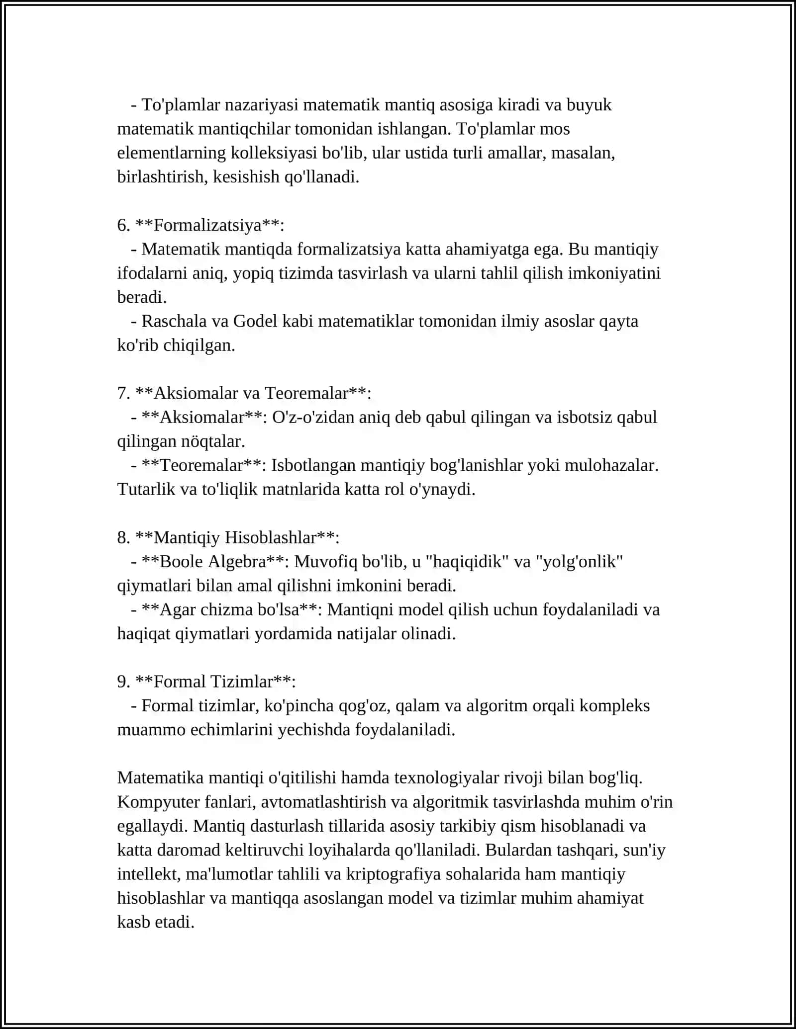 MATEMATIKA DARSLARIDA O'QUVCHILARNI MANTIQIY FIKRLASHGA O'RGATISH METODIKASI 4
