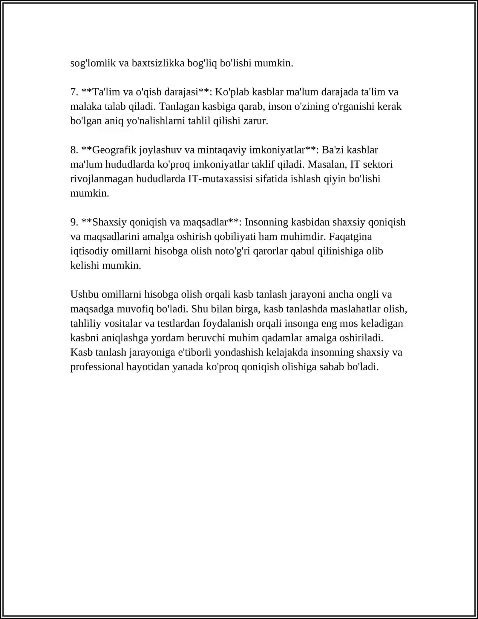 MENING YOQTIRGAN KASB 4