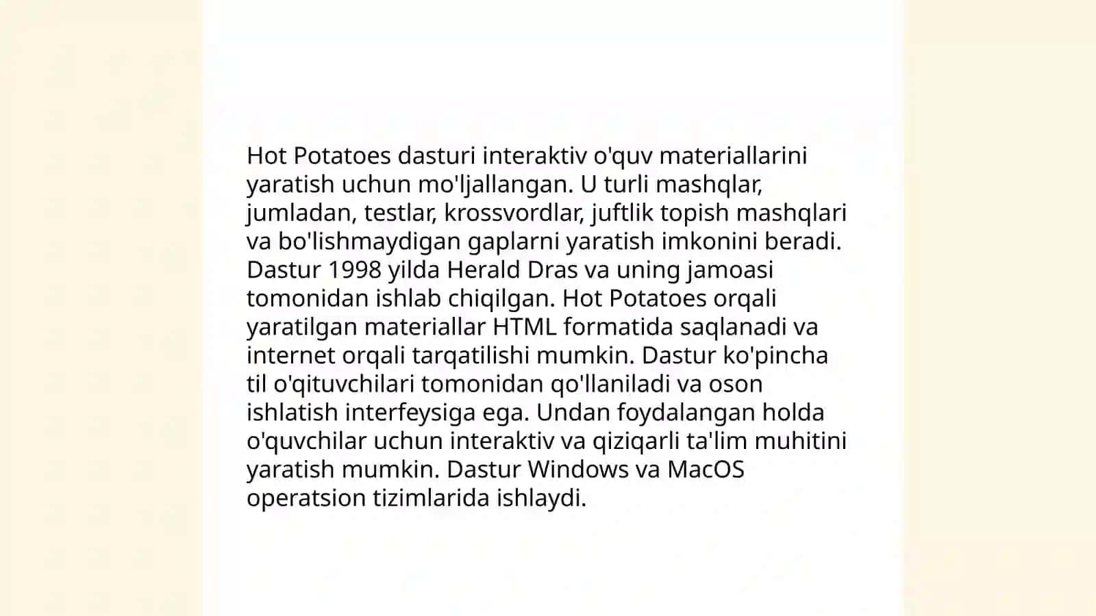 Hotpotatoes dasturi 4
