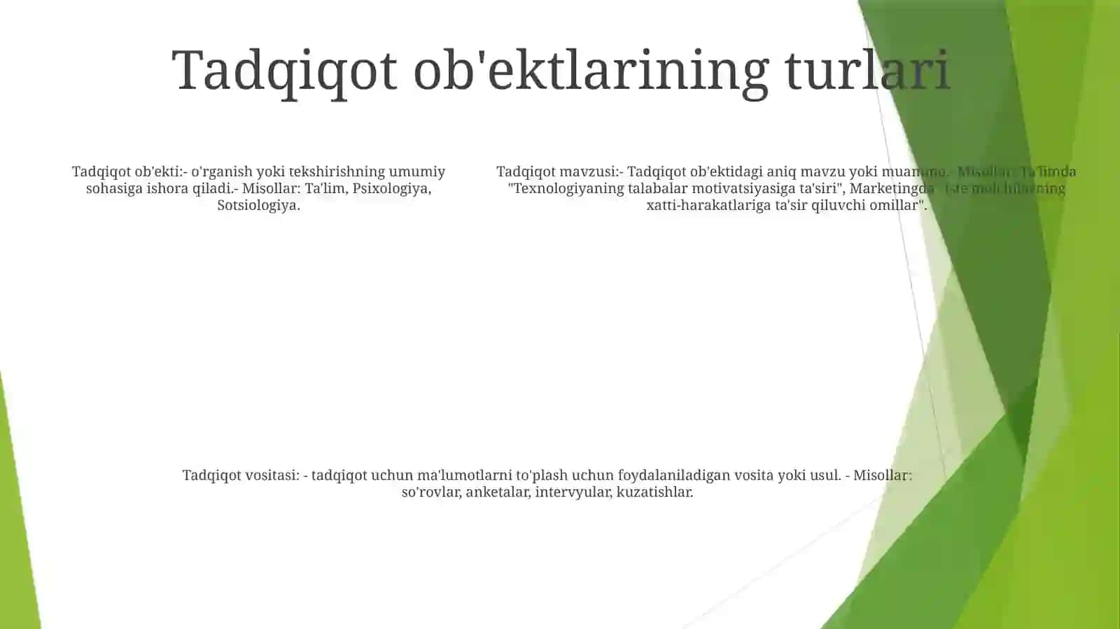 Ilmiy Tadqiqotning Ob'Yekti Va Predmetini Belgilash 4