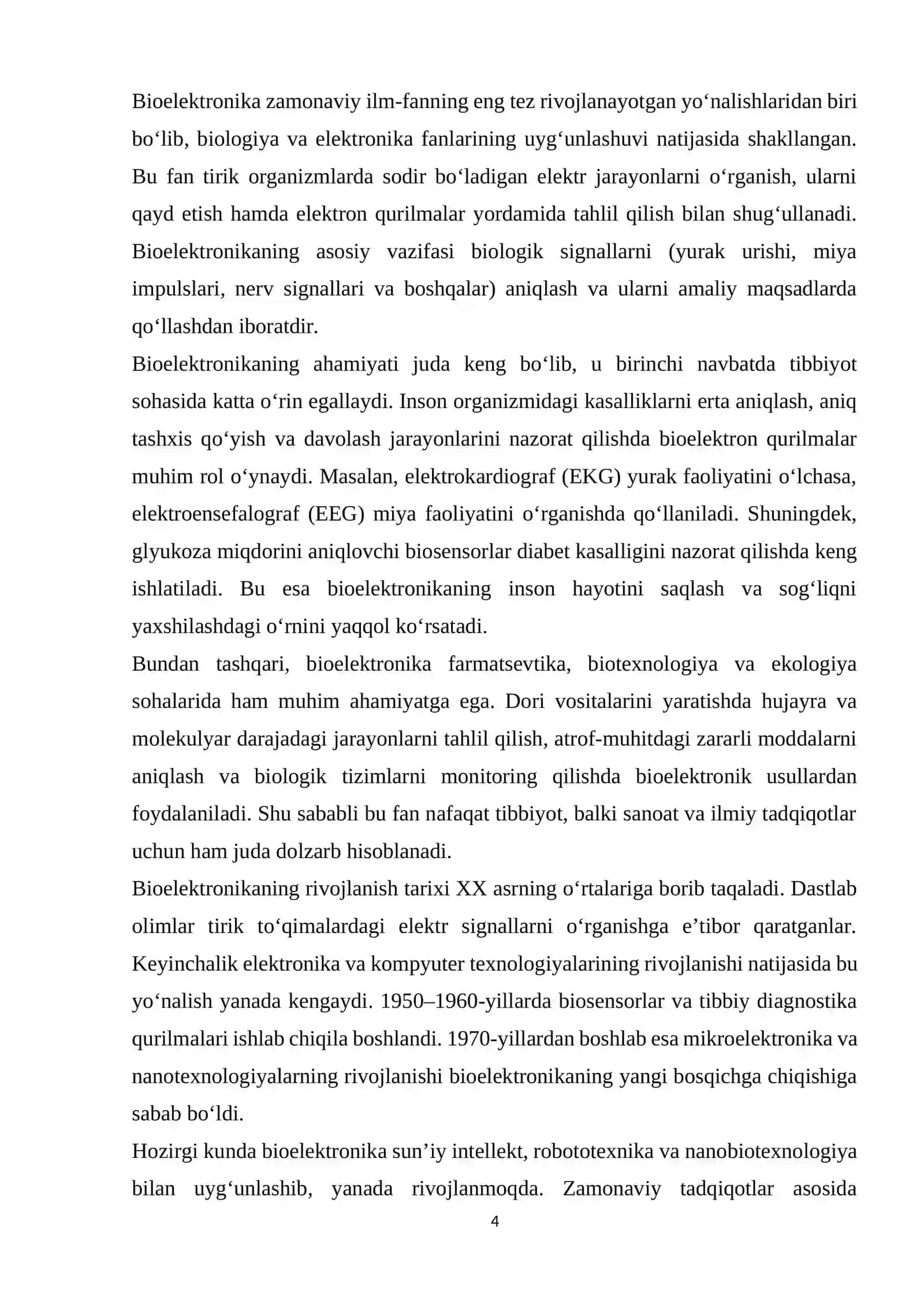 Bioelektronika 4