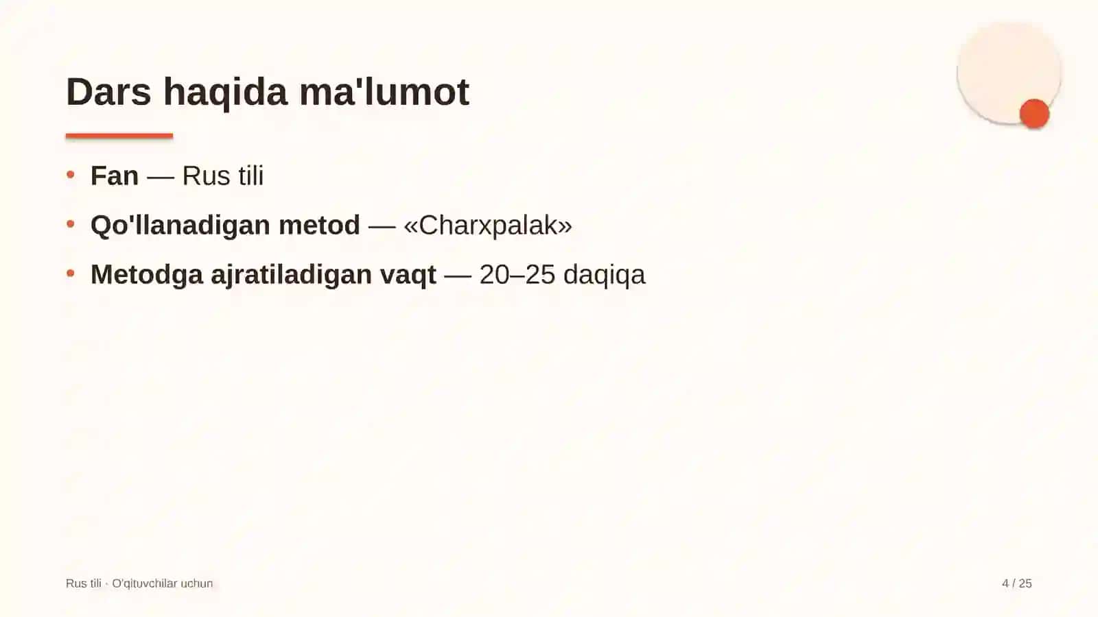 rus tili darslarida charxpalak metodidan foydalanish 7264 4