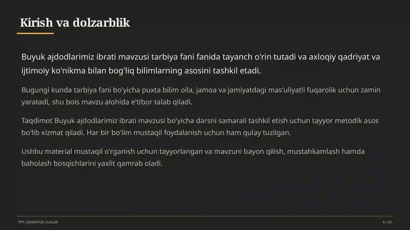 Buyuk ajdodlarimiz ibrati (6-sinf) 4