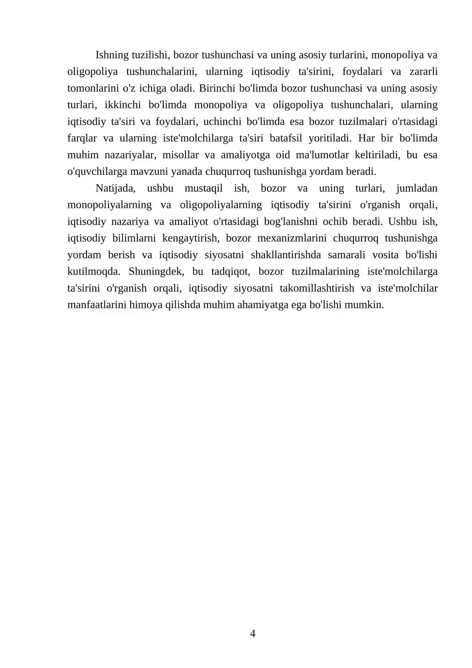 Bozor va uning turlari.Monopoliya.Oligopoliya 4