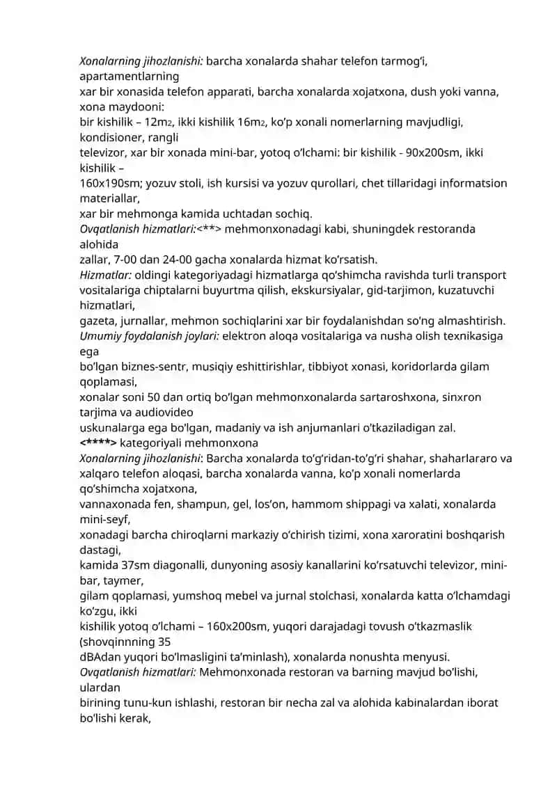 Mehmonxona tasniflash tizimi 4